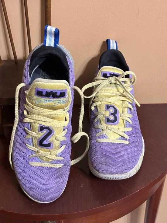 Nike LeBron 23 Purple Yellow Sneakers Size 8 - Picture 9 of 11